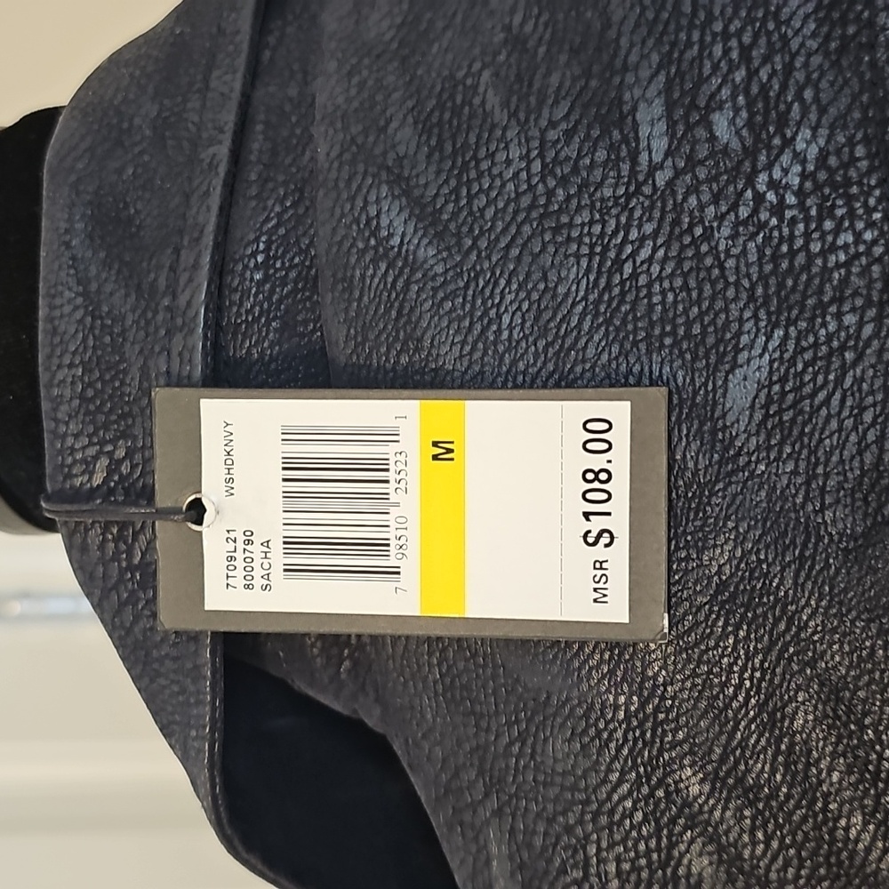 Max Studio Women's Blue Faux Leather Jacket - Picture 5 of 5